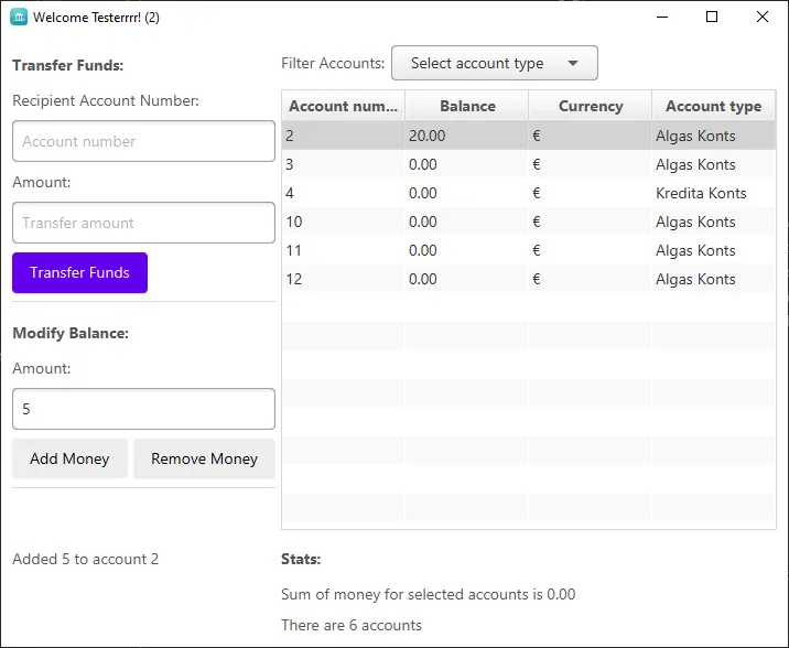 Bankapp Logging Functionality